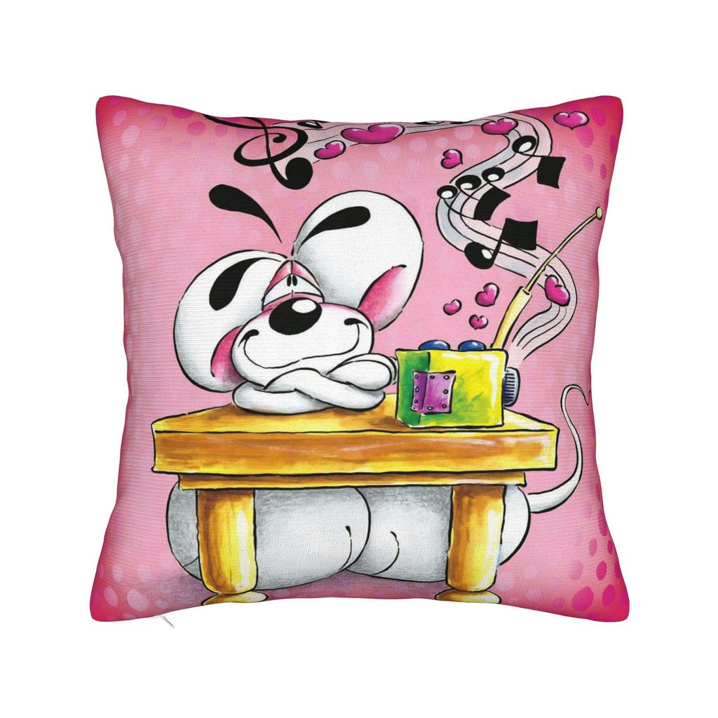 Cartoon D-Diddl Pillowcases  Vintage Pillow Case For Living Room Chair Soft Pillow Cover