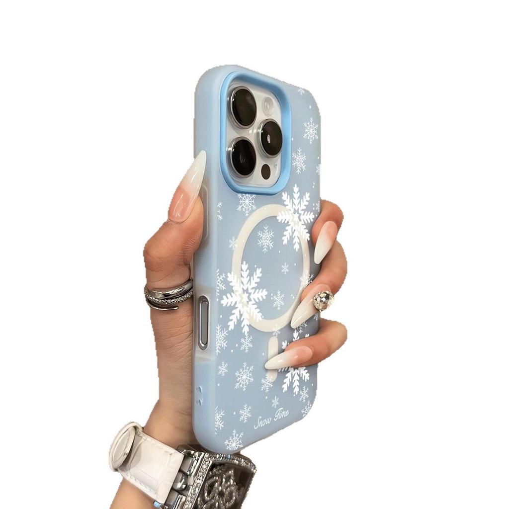 Magnetic Jelly 2-in-1 Mobile Phone Case for Apple 17PROMAX Large Hole Protective Case Cute Simple Trendy Brand Case