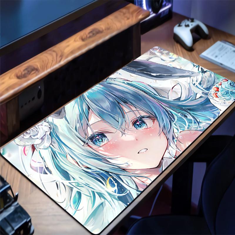 Hatsune Miku Painter Anime Extended Gaming Mouse Pad Large Desk MatNonSlip AntiDirt Extended Desk Mat