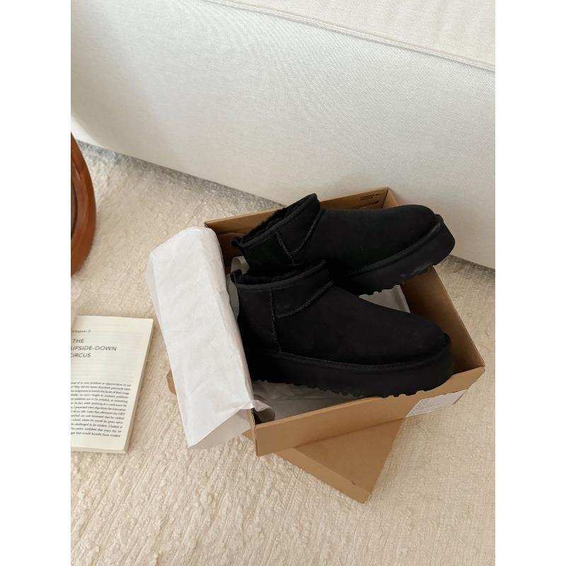 Henan Sangpo snow boots sheepskin fur integrated women's autumn and winter new warm lazy snow shoes winter rain low top mini