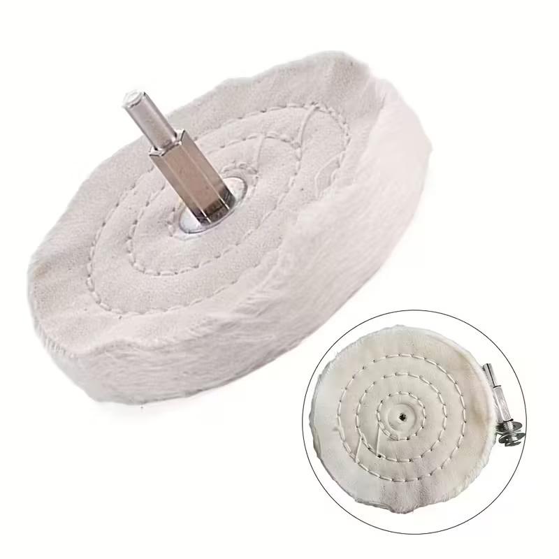 1Pc Cotton Cloth 4inch 100mm Polishing Wheel Polishing Pad Bore For Metal Jewelry Wood Grinding Buffing Polisher Accessories