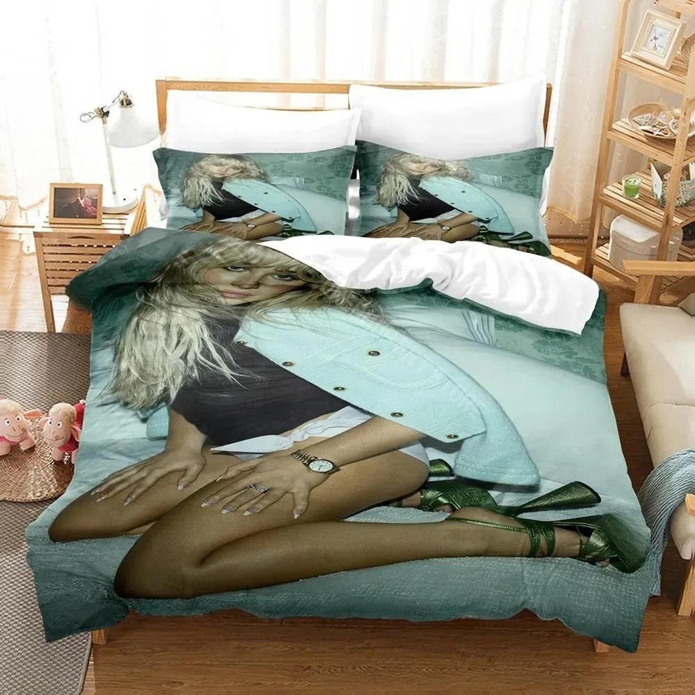 3D Print Sabrina Carpenter Bedding Set Duvet Cover Pillowcase Adult Boy Girl Bedroom Decoration Gift Single Double Size Gift