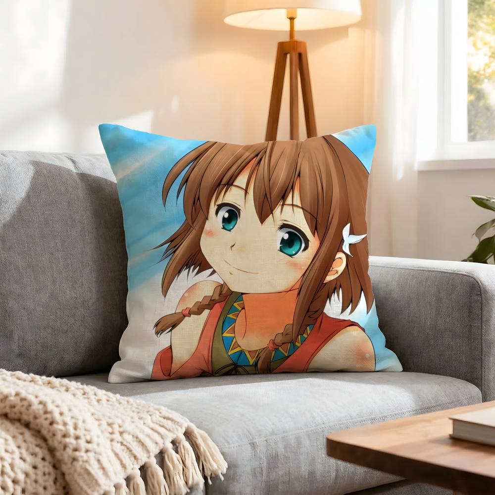 Anime Gargantia On The Verdurous Planet Cushion Cover 1Pcs Decorative Covers Soft Cushion Case For Sofa Couch Decor 40X40 45X45