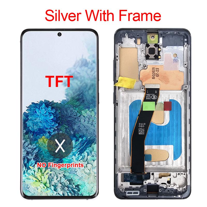 S20 Mobile Phone Panel TFT Tela Pantalla Amoled OLED LCD De Replacement Display S20 4G Screen Frame for Samsung Galaxy SM-G980F