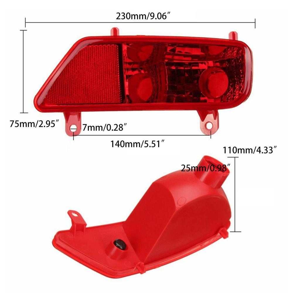 Rear Right Bumper Fog Light w/o Bulb For 2009-2015 Peugeot 3008 6351HG, 4076930