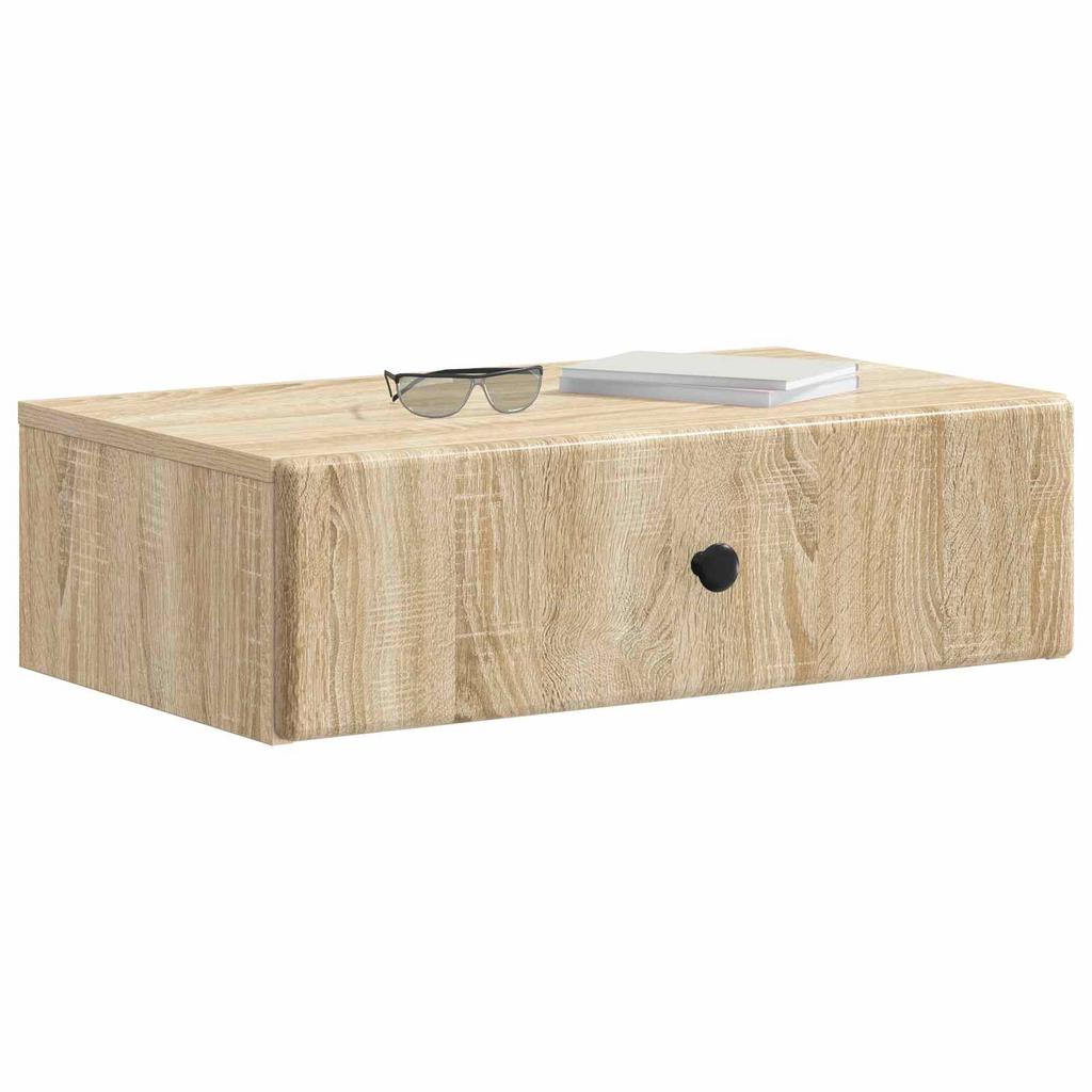 Wall Mounted Side Table Sonoma Oak 59 X 34.5 X 17 Cm