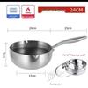 ZISIZ 22cm 316 Stainless Steel Tri-Ply Honeycomb Non-stick Soup Pot with Steamer