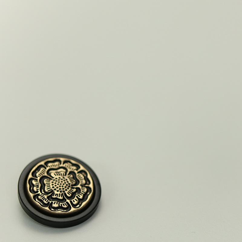 

5 шт. бронзовые металлические пуговицы в стиле ретро Xiaoxiang, женские декоративные аксессуары для одежды, пуговицы для шубы, пальто, свитера Round & 40L = 25.0 MM