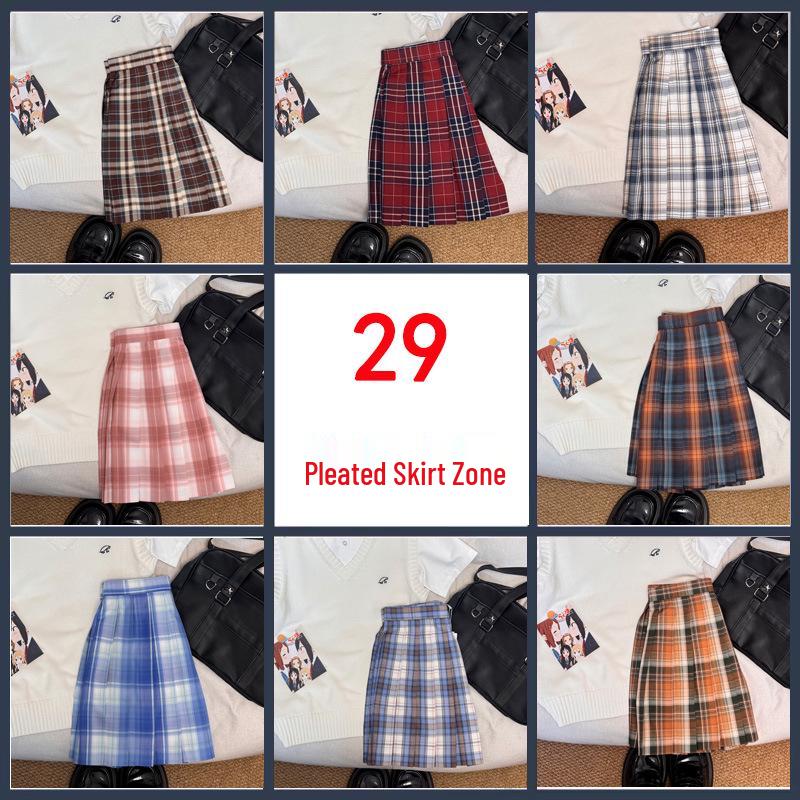 Japanese Style Authentic Pleated Tartan Skirt - School Uniform & Academic Style, Popular Whitening Summer Item