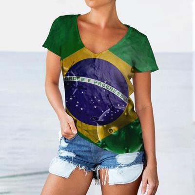 Damen-T-Shirts mit grafischem Aufdruck und V-Ausschnitt, lässiges Damen-T-Shirt mit kurzen Ärmeln, übergroßer Pullover, Tops, T-Shirts, Damenkleidung