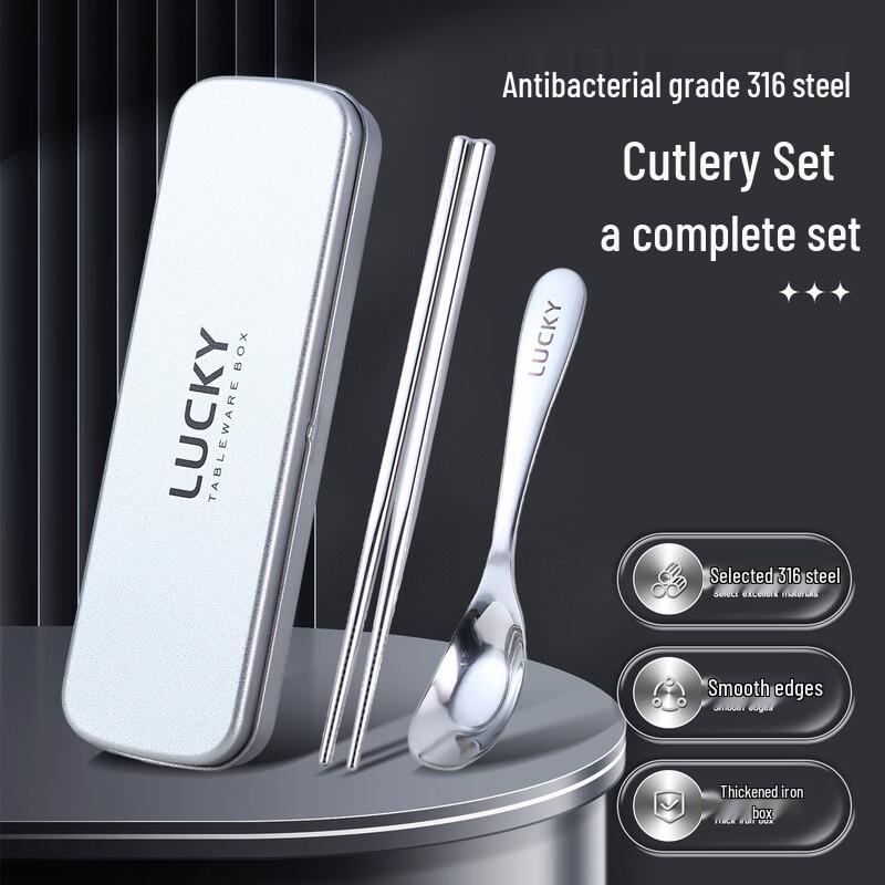 WORTHBUY 316 Stainless Steel Portable Cutlery Set