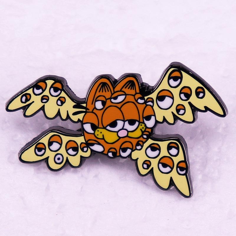 Garfield Angel Wings Cat Brooch