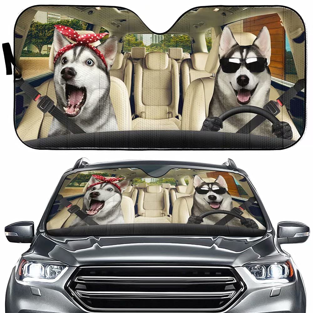 

Солнцезащитный козырек на лобовое стекло для собак Greture Husky для автомобиля, внедорожника, грузовика, козырек от солнца на переднее окно, козырек, 57x27,5 дюймов, автомобильный козырек