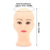 Bald Mannequin Head PVC Soft Delicate Bald Head Model with Universal Bracket Interface for Makeup Wig Hat Display
