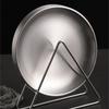 6pcs Plates with Storage Rack Stainless Steel Restaurant Snack Plate Cake Fries Plate Gold Tray
