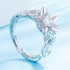 Flower Ring Leaf Hand Jewelry Decorative Ornaments Gift Fashion Elegant Simple