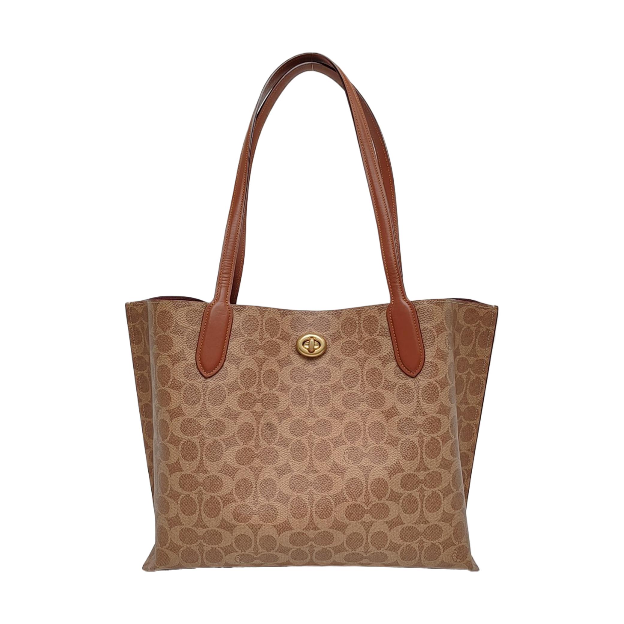 [Pre-Owned] Willow 34 Printed Logo Coated Canvas Tote Bag - Very Good #1LATAVU ONE SIZE