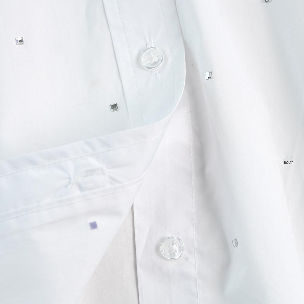 Siqi Women's Spring Rhinestone Long-Sleeve Casual Shirt