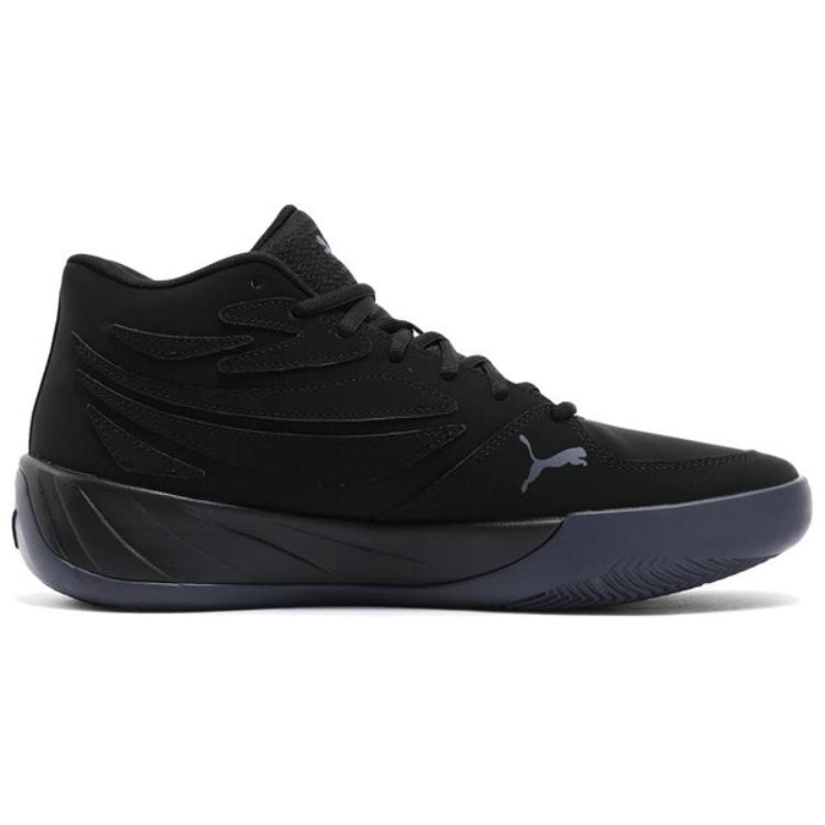 New PUMA Court Anti Slip Wear Resistant Mid Top Basketball Shoes Unisex Black 311137-04
