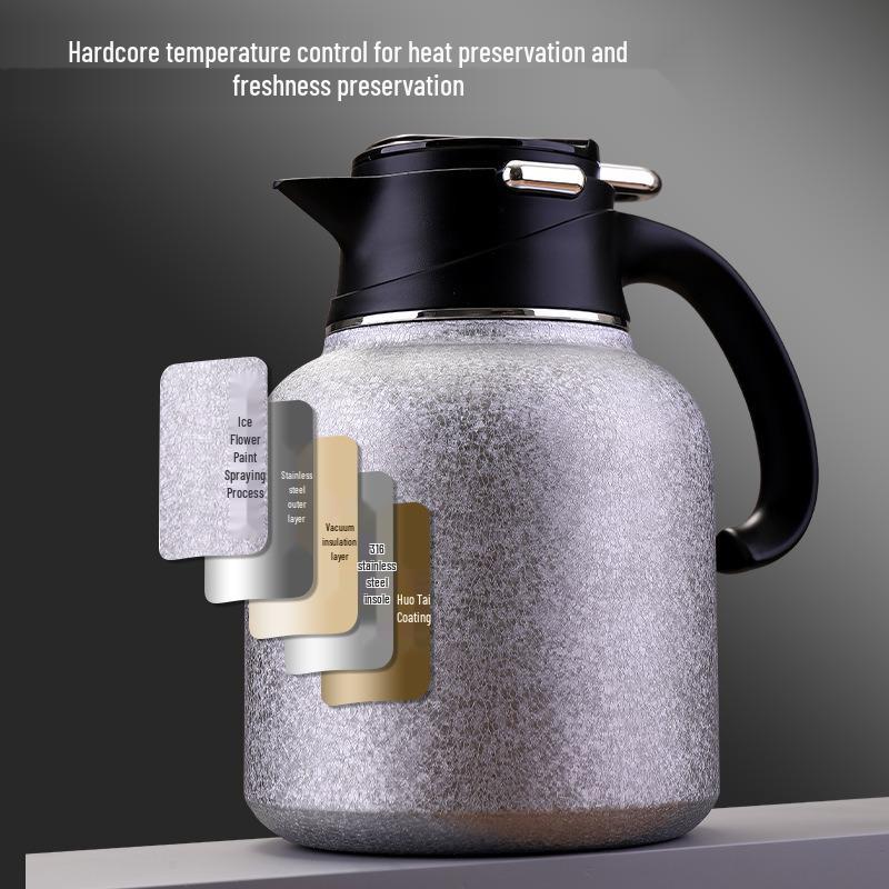 Titanium-Coated Large Capacity Temperature-Control Teapot for Home & Office
