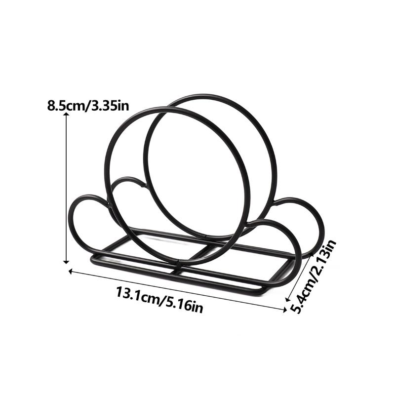 1Pcs Elegant Iron For Heart-Shaped/Round Napkin Holder Stylish Kitchen Dining Tabletop Accessory Ideal For Home And Restaurant