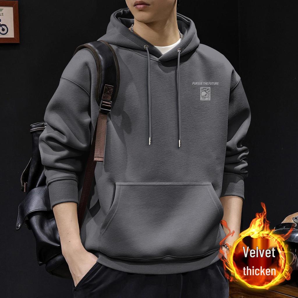 Herren Retro Japanischer Stil Schwerer Hoodie Jacke