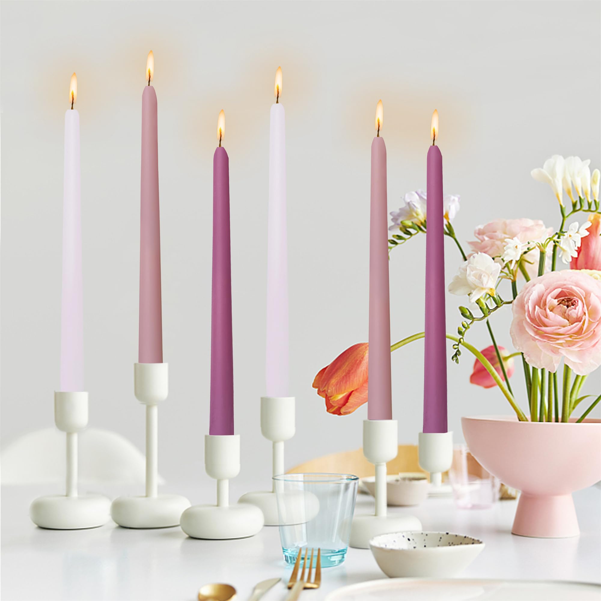 Purple Gradient Color Scented Taper Candles Smokeless Candle Long Candles Decor Wedding,Festival and Special Occasions 10inch(25.40cm) фиолетовый