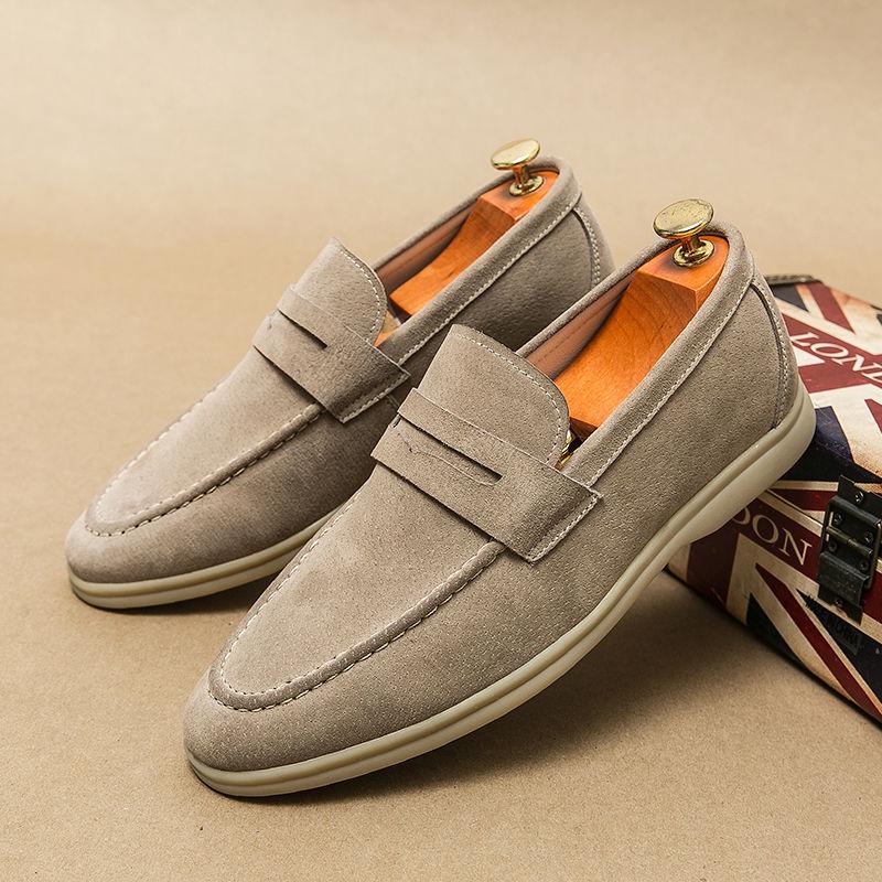 Men's Premium Suede Leather Loafers: 2025 Summer Slip-On Casual & Business Driving Shoes