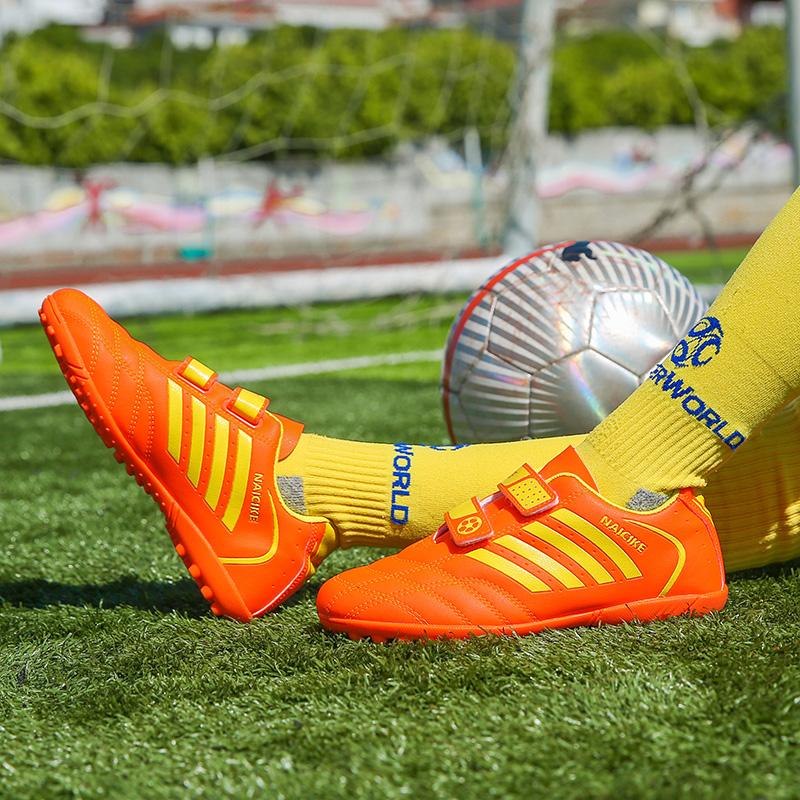 Shock-absorbing Non-slip Wear-resistant Velcro Short Nail Outdoor Football Shoes Training Children's Shoes