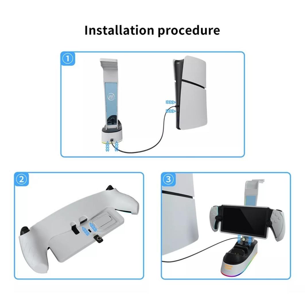 Для PlayStation PS5 Portal Remote Player Зарядное устройство для док-станции Гарнитура — фото 14