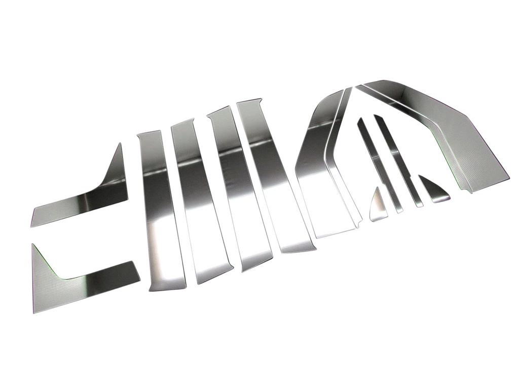 BRIGHTZ Custom JH1 JH2 Super Mirror Stainless Steel Plated Pillar Panel No Visor Needed 14PC NWGN N WGN N Wagon N Wagon JH 1 2 NWGN Custom N WGN