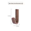 Black Walnut No-Drill Adhesive Coat & Hat Hook - Personalized Bathroom Design