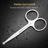In-Stock Sharp A-Type Eyebrow and Nose Hair Scissors - Stainless Steel Makeup Tool with Pointed Tips