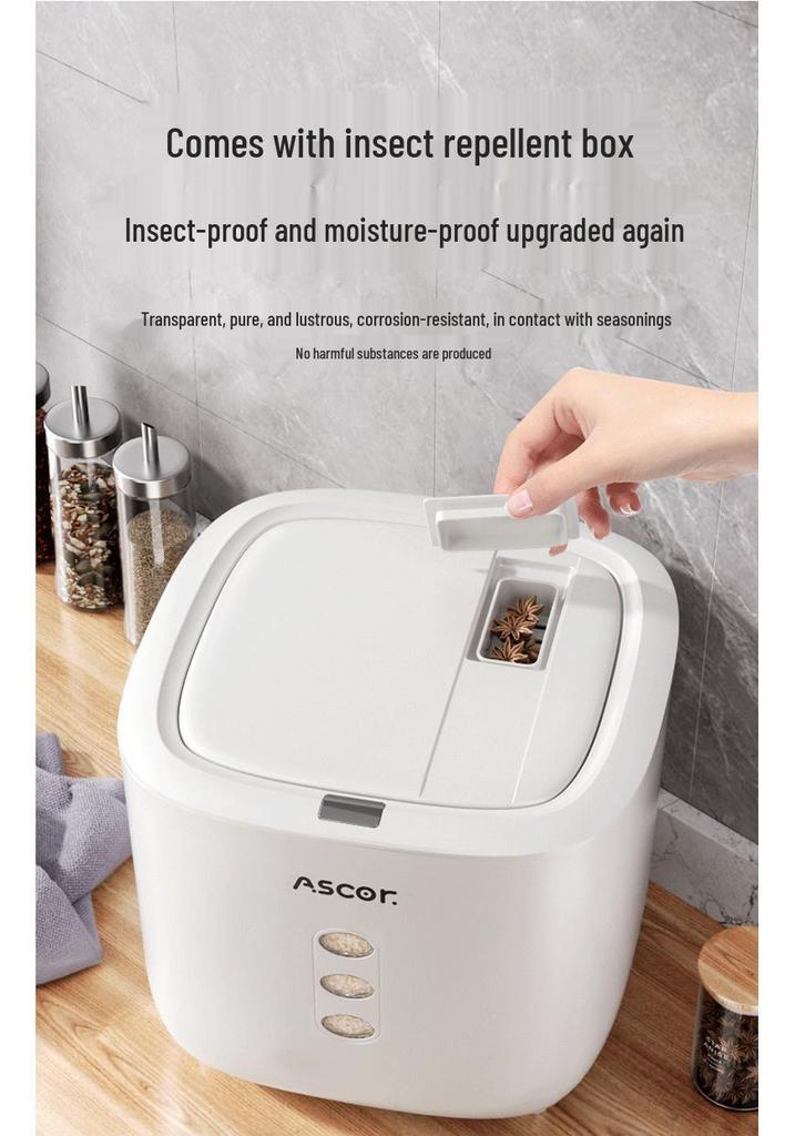 2026 Model Sealed Food-Grade Storage Bucket: Insect & Moisture-Proof Container for Rice, Flour & Pet Food.