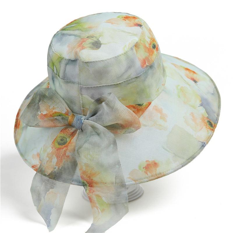 Hat Women's spring summer sun protection visor Thin fashion bucket hat Breathable basin hat