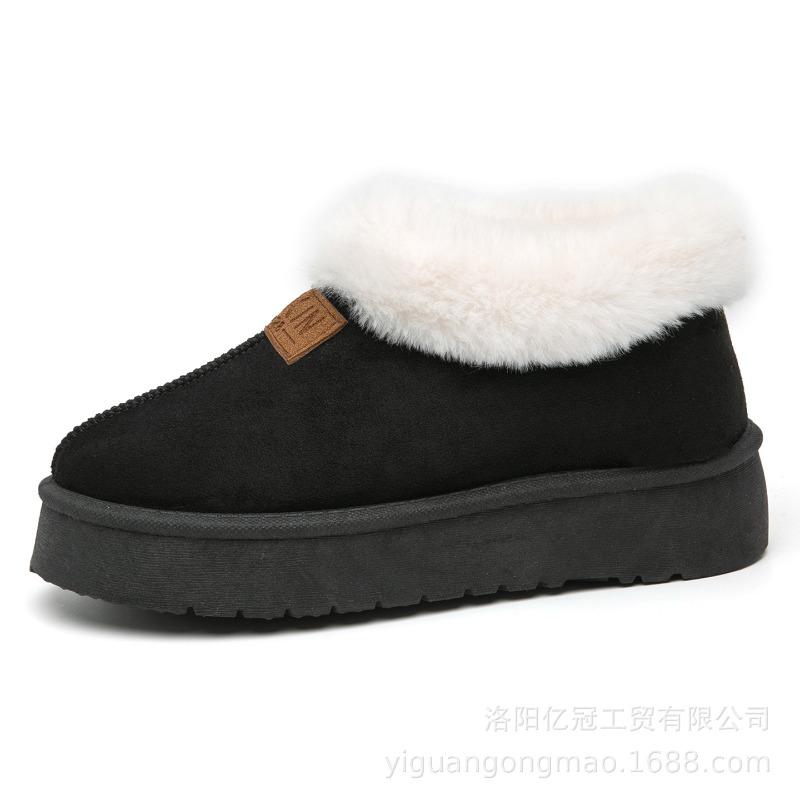 Bag heel cotton slippers women's autumn and winter new warm indoor home thick sole plush outer confinement shoes