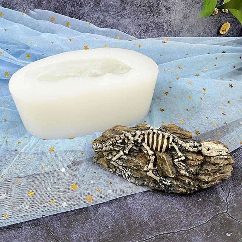 Stereoscopic Dinosaur Fossils Silica Gel Mold Make Scented Figure Candles Wax Table Ornament Soap Pendant Bachelor Party
