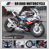 1:9 Kawasaki H2r 1000rr Alloy Motorcycle Diecast Models Car Toys Front Wheel Steering Sound Light Motorbike Boy's Birthday Gifts
