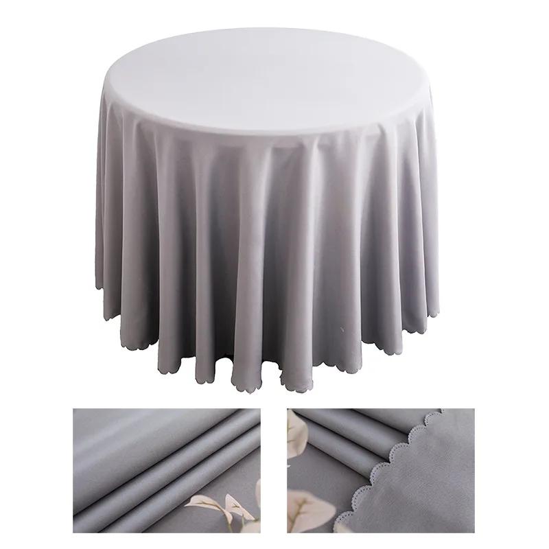 Polyester Round Tablecloth Stain and Wrinkle Resistant Cloth-Washable Table Cover For Dining Table,Buffet Parties and Camping