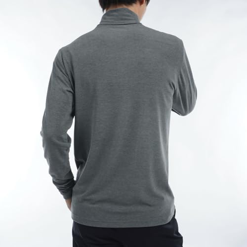 Admiral Golf Classic Soft Touch Long Sleeve Turtleneck Shirt ADMA484 Men's Gray