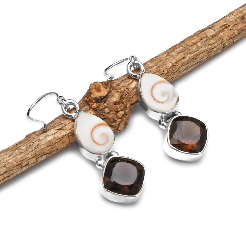 Orecchini Pendenti Fatti A Mano In Argento Sterling Con Pietre Preziose Naturali, Per Donna E Ragazza, Lunghezza 3,1 Cm, In Elegante Confezione Regalo
