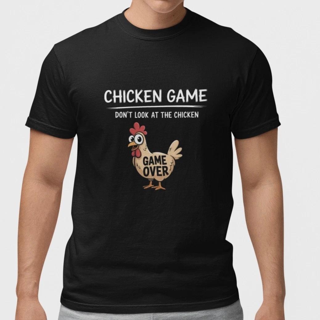 Funny Chicken Game T Shirt Game Over Chicken Humor Tee Animal Shirt Unisex M