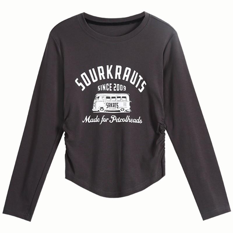 Women's Sweet & Spicy Long-Sleeve Chic T-Shirt - Slimming Spring/Autumn Design