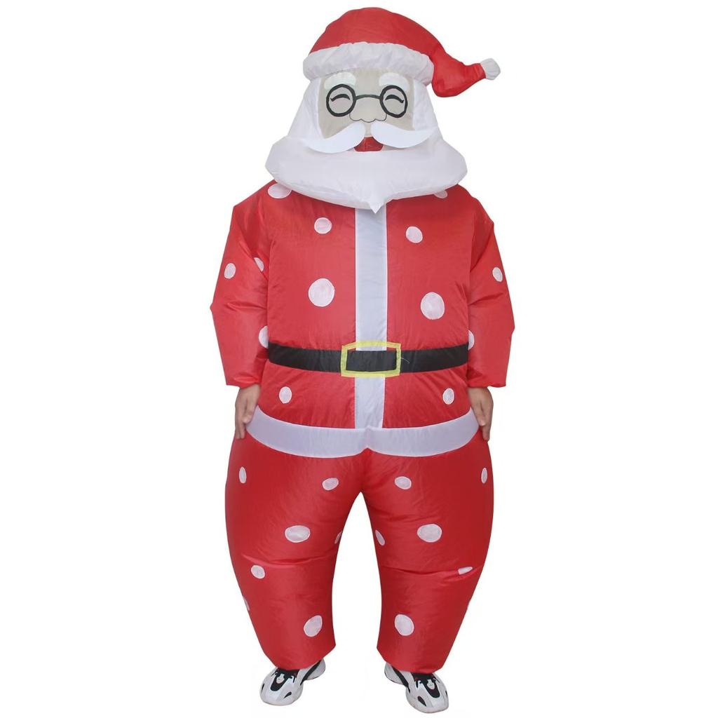 Cosplay Adult Inflatable Santa Polyester Material Halloween Costume for Unisex Party Funny Fancy Dress Clowns & Circus Mascot