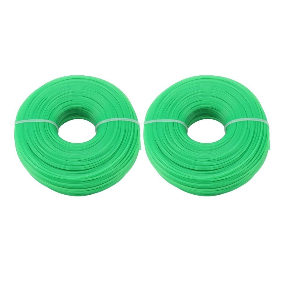 2PCS Nylon Grass Trimmer Line Green Trimmer Replacement Spool Durable Nylon Trimmer Line
