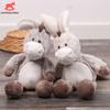 1 Piece Boys And Girls Fluffy Stuffed Animal Donkeys For Cuddling Playing Toy 25/32Cm Soft Plush Donkey Toys Diy Decoration