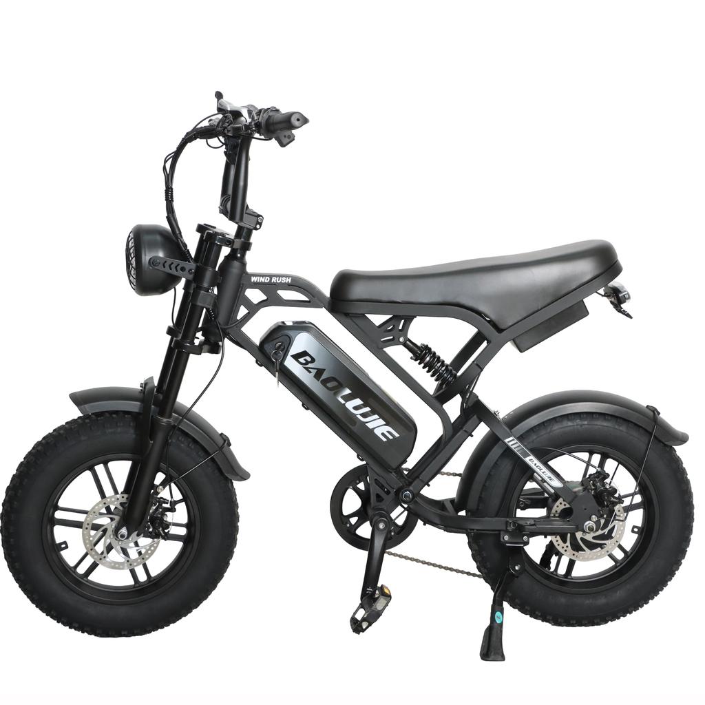 BAOLUJIE F2 500W Motor Off-Road Electric Bicycle 48V13AH Battery 45KM/H Top Speed 16 Inch All-Terrain Wide Tires City Commuting E- Mountain Bike