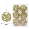 6Pcs Plastic Christmas Ball Pendants 6CM Christmas Tree Decoration  Party