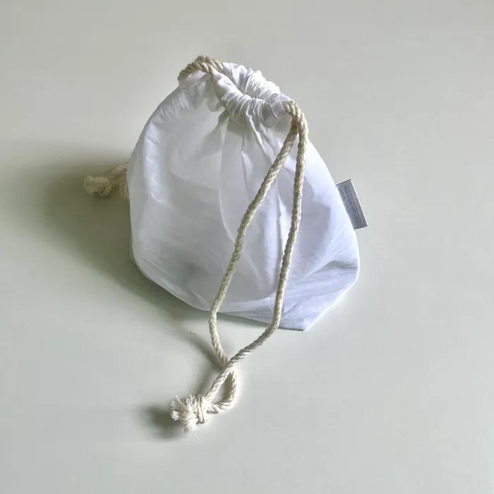 Wax White String Pouch