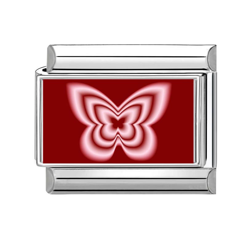 Modisches Personalisierbares DIY Rote Farbe Italienisches Charm-Armband Blume Katze Auto Herz Ziffer 9 Perle 9mm Armband Edelstahl Schmuck